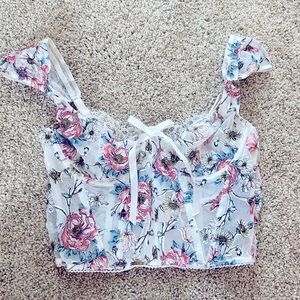 NWT VS | Retired Floral Corset Bra Top